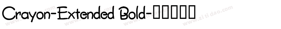 Crayon-Extended Bold字体转换